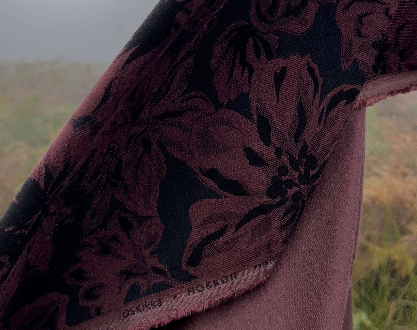 Bolt End • Japanese Fine Wale Corduroy 'Berry Botanical' by Hokkoh