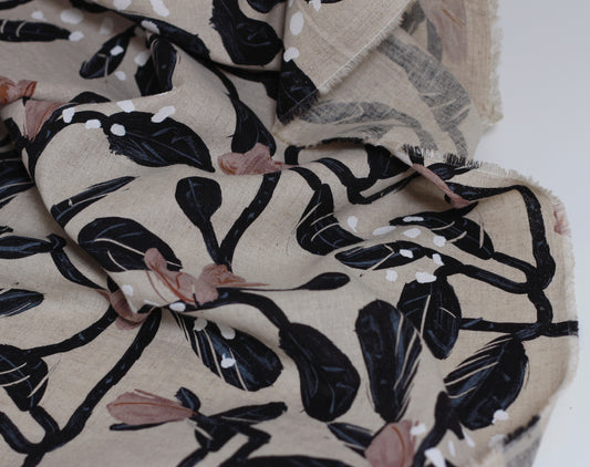 Japanese Linen Mix 'Lola' by Hokkoh