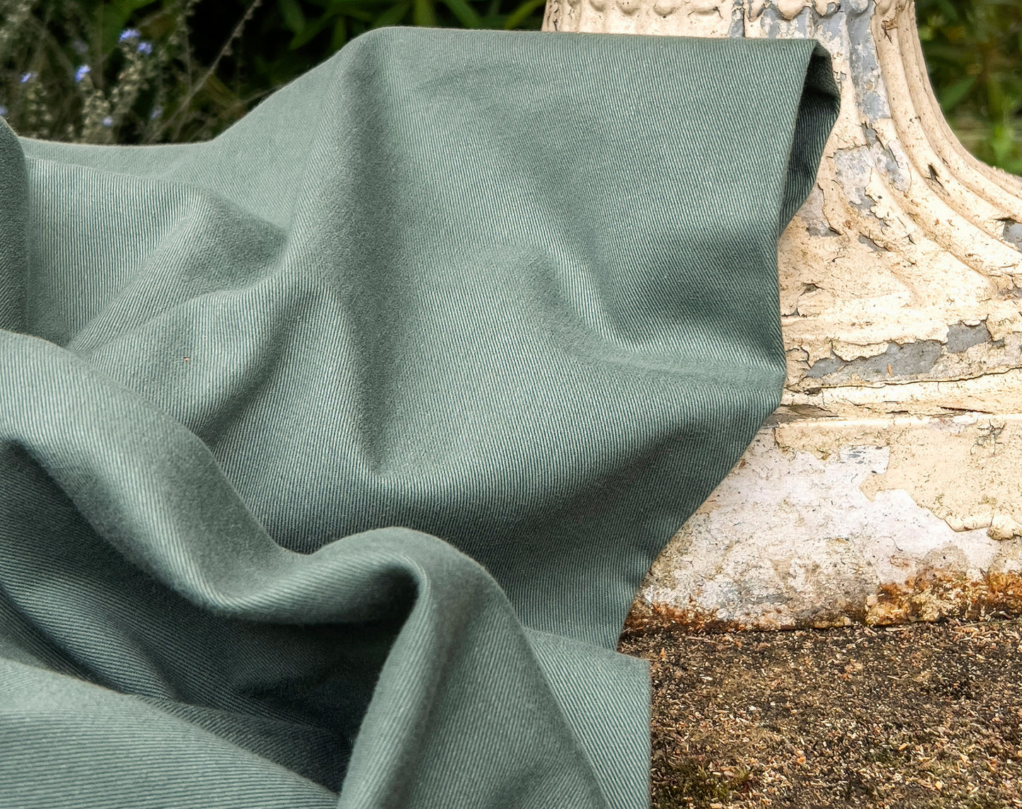 Bolt End • Organic Gabardine Twill ‘Légère Laurier’ by La Maison Naïve