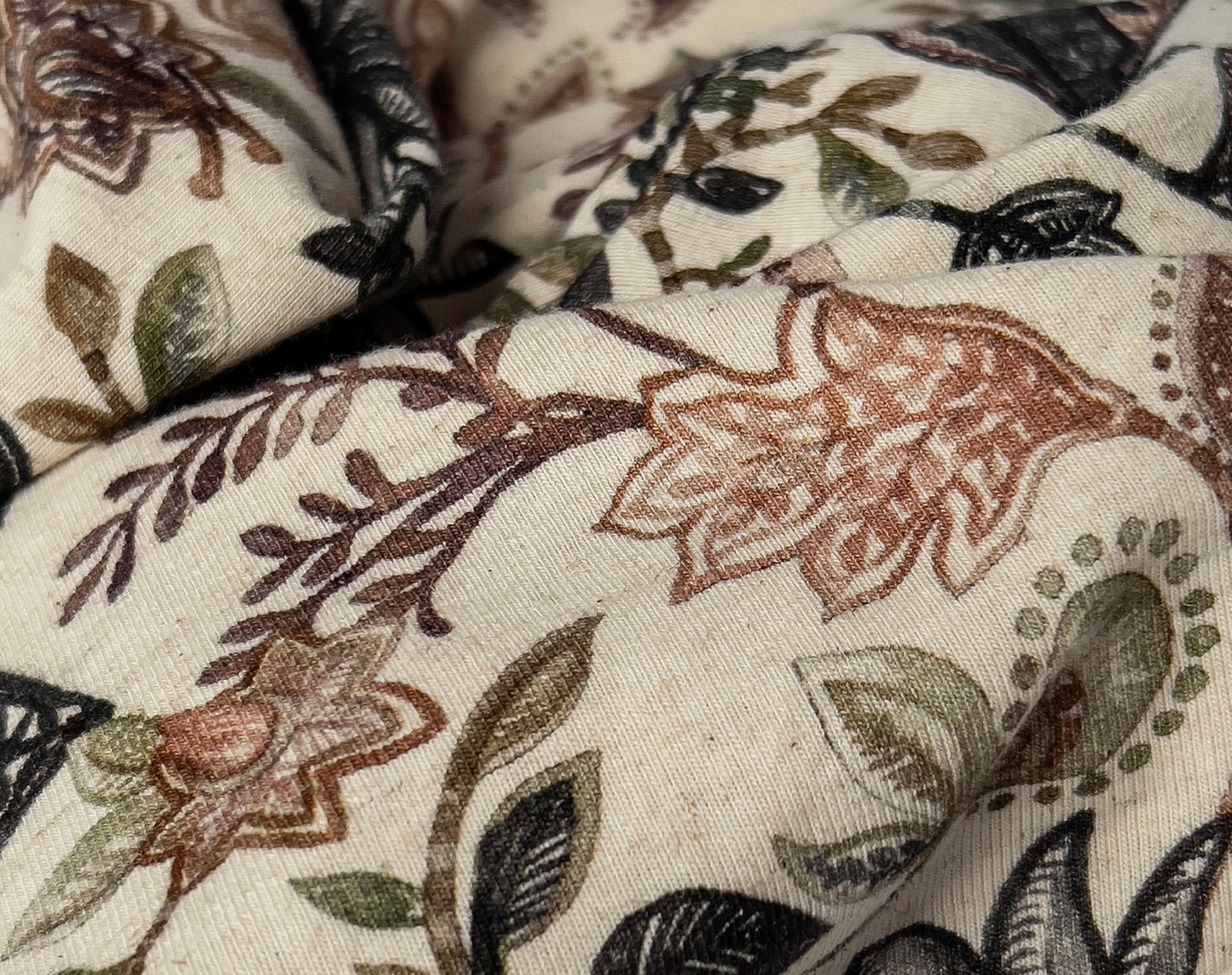 Bolt End • Linen Blend Botanical Print Jersey