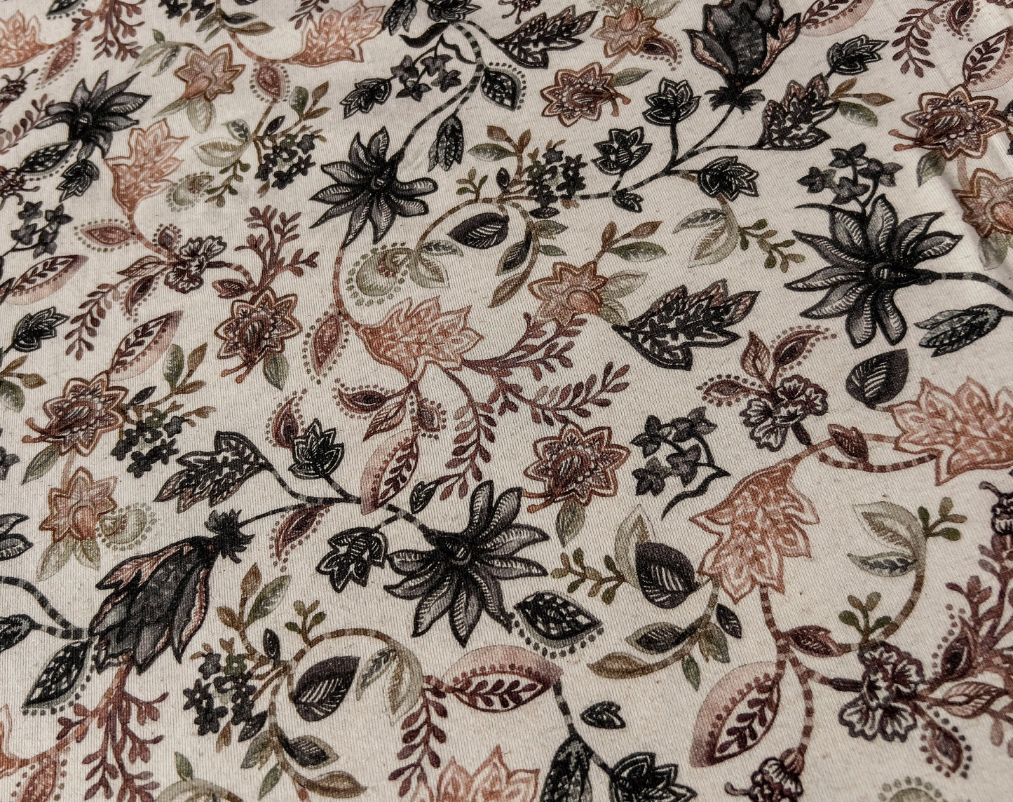 Bolt End • Linen Blend Botanical Print Jersey