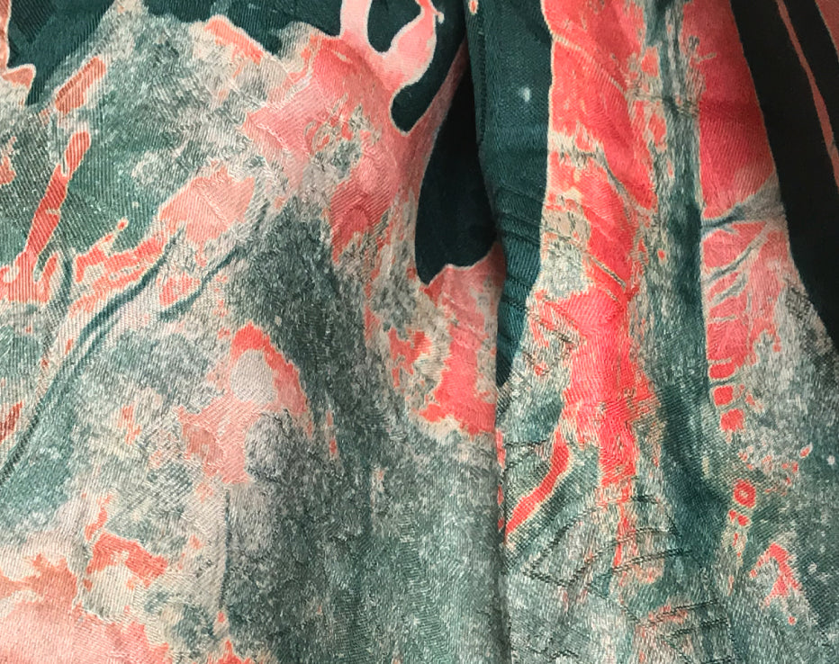 African Hand-Dyed Batik Damask Jungle by Grace Adover