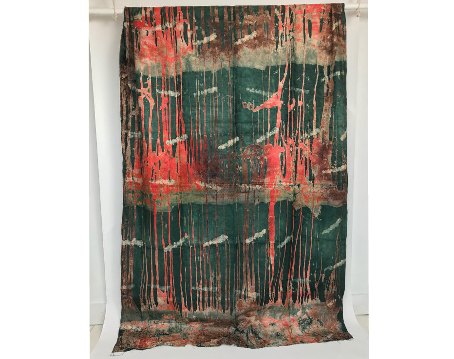 African Hand-Dyed Batik Damask Jungle by Grace Adover