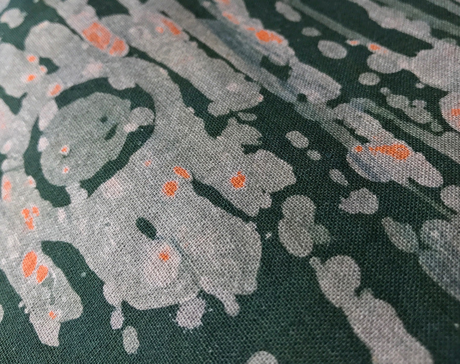 Hand-dyed African Cotton Batik Moss