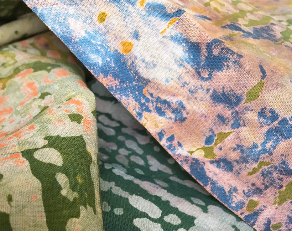 Hand-dyed African Cotton Batik Moss