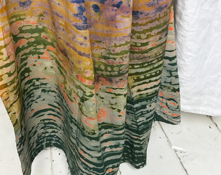 Hand-dyed African Cotton Batik Moss