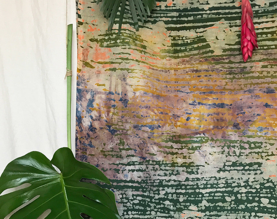 Hand-dyed African Cotton Batik Moss