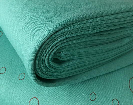 Solid Green Organic Sweater Knit by Chat Chocolat