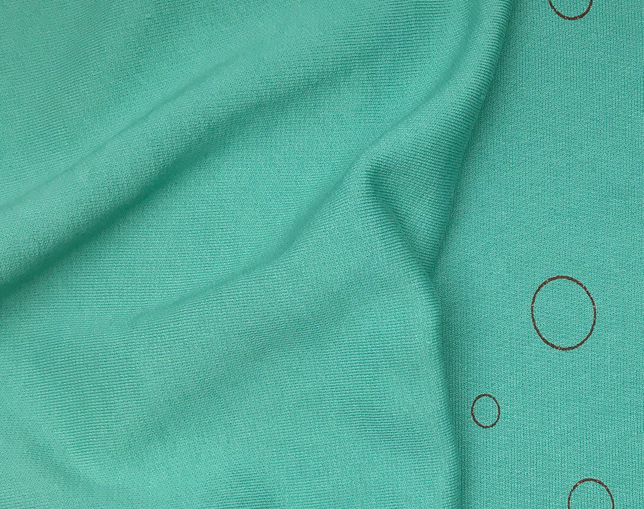 Solid Green Organic Sweater Knit by Chat Chocolat