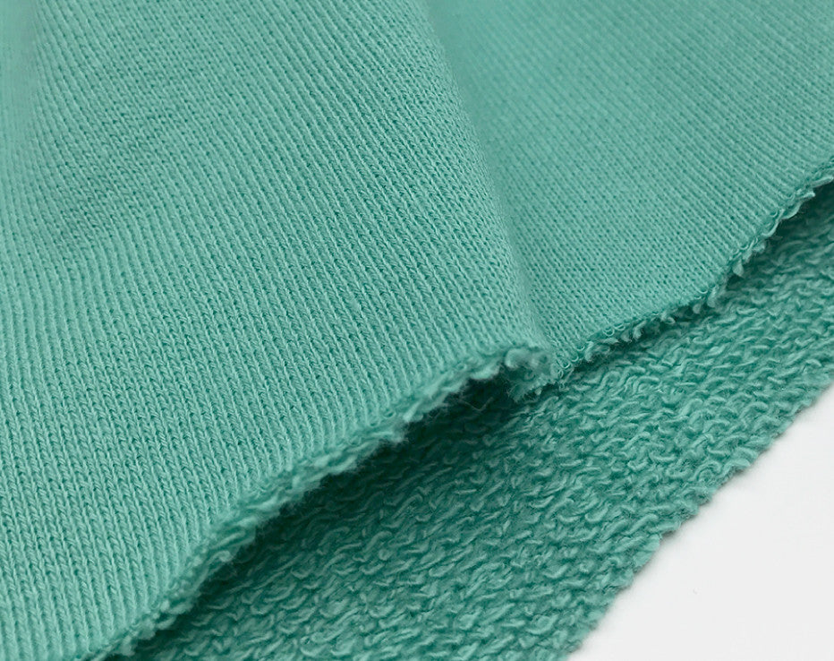 Solid Green Organic Sweater Knit by Chat Chocolat
