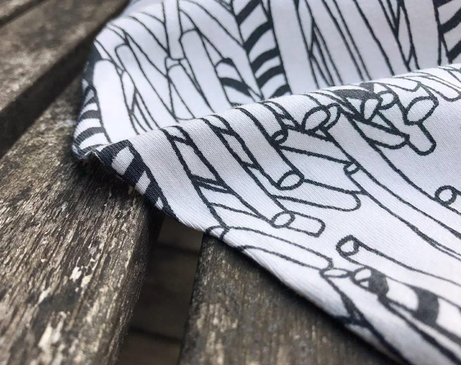 Straws Monochrome Organic Jersey by Papu Stories