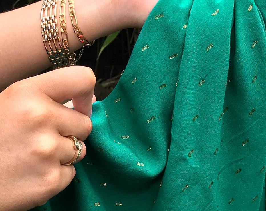 Plumetis Viscose Green by France Duval Stalla