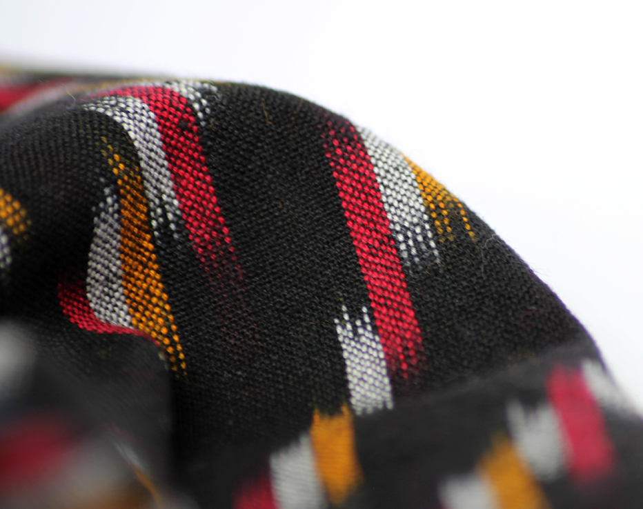 Ikat Homespun Indian Cotton - Black Fire