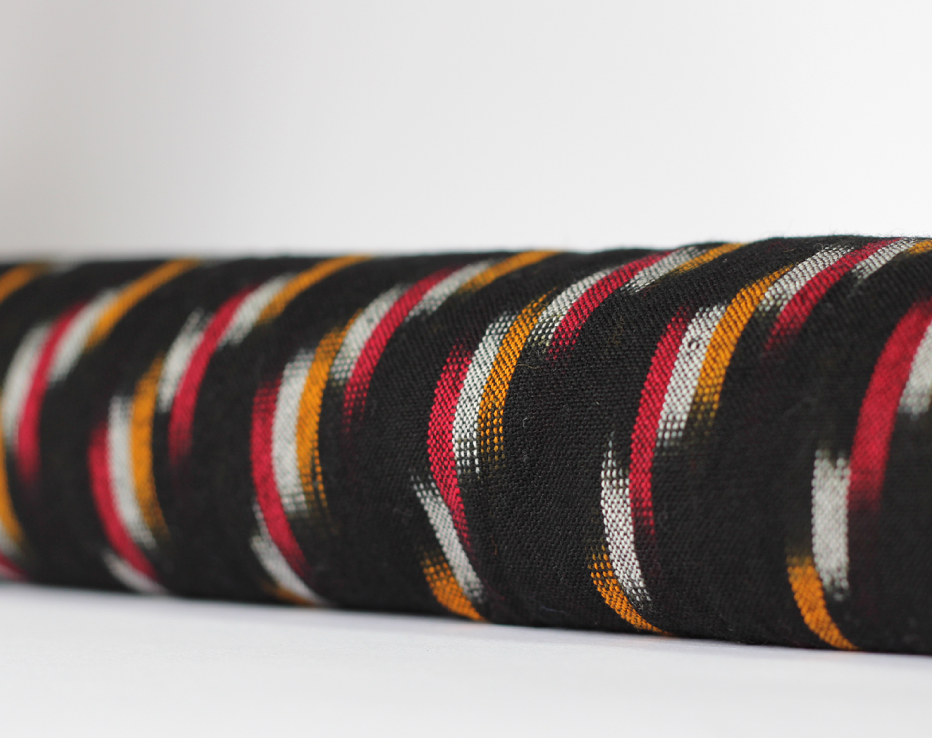Ikat Homespun Indian Cotton - Black Fire