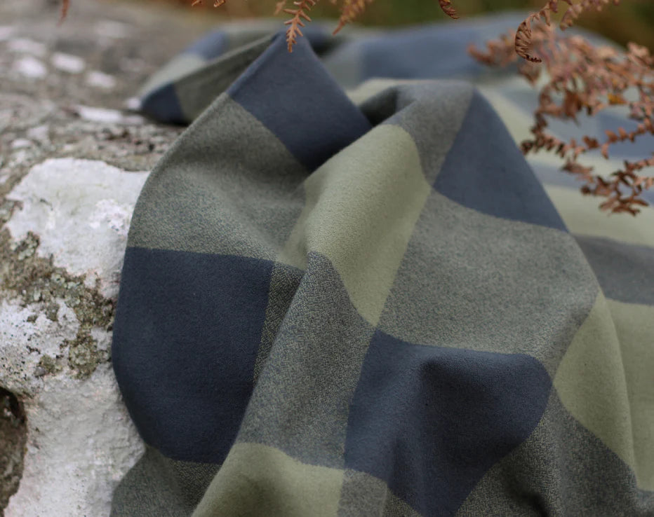 Bolt End Organic Mammoth Plaid Flannel Olive