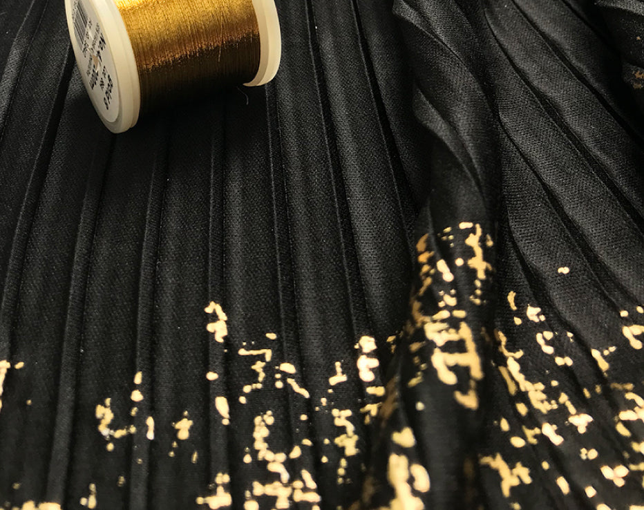 Hand Printed Bremen Pleat by Lotte Martens