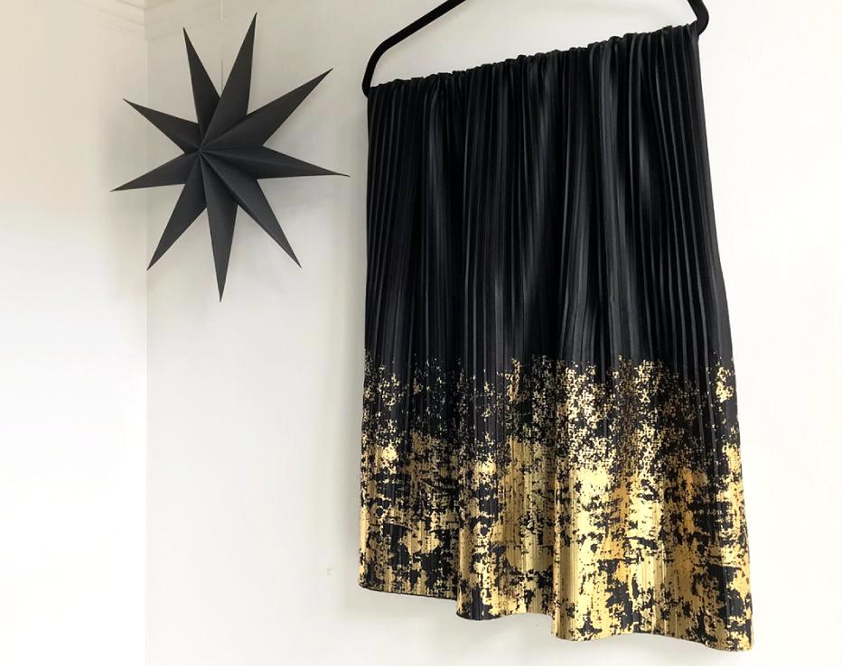 Hand Printed Bremen Pleat by Lotte Martens