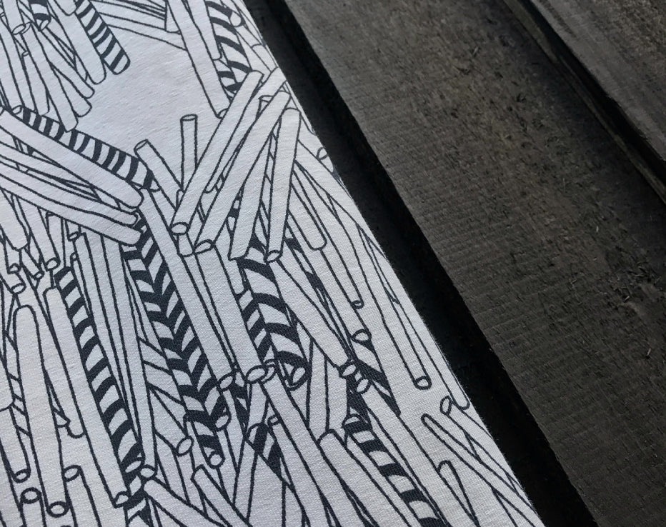 Straws Monochrome Organic Jersey by Papu Stories