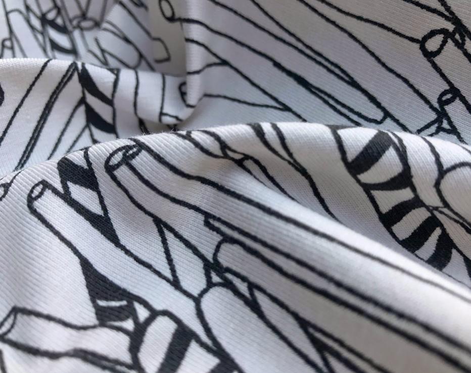 Straws Monochrome Organic Jersey by Papu Stories