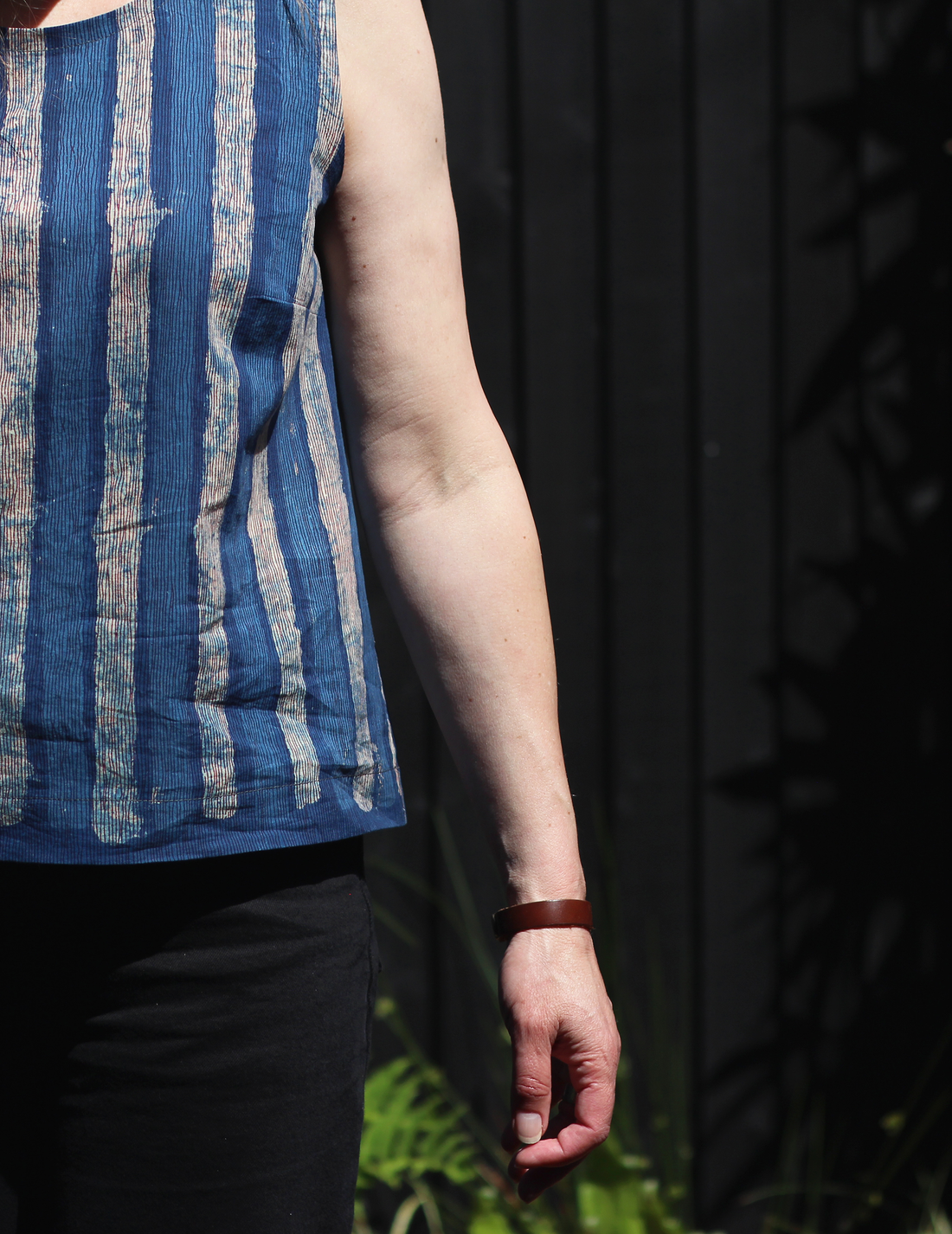 Willow tank in Longline block print