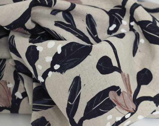 Japanese Linen Mix 'Lola' by Hokkoh