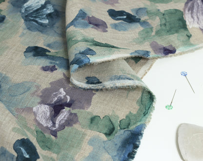 Japanese Linen 'Watercolour' by Hokkoh