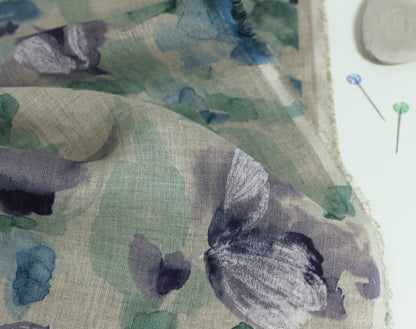Japanese Linen 'Watercolour' by Hokkoh