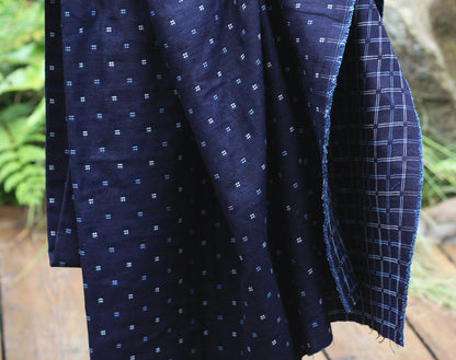 Remnant 160cm of Double Faced Indigo Cotton