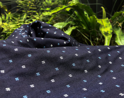 Remnant 124cm of Double Faced Indigo Cotton