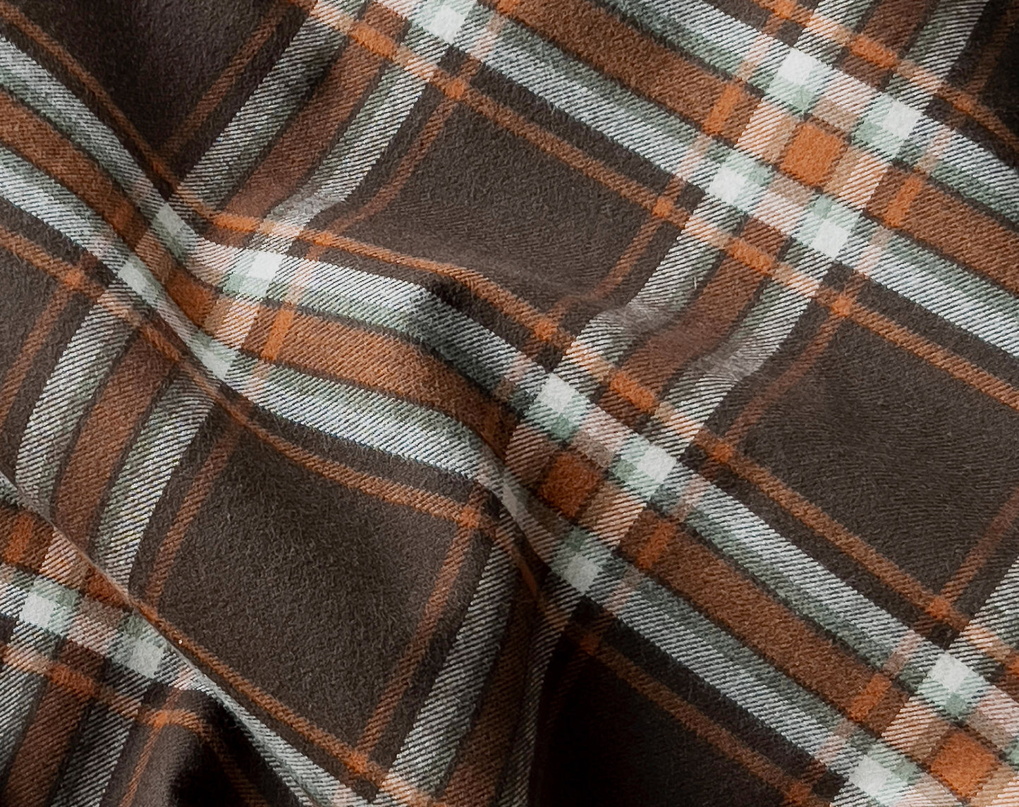 Brown Yarn Dyed Cotton Flannel from Japan