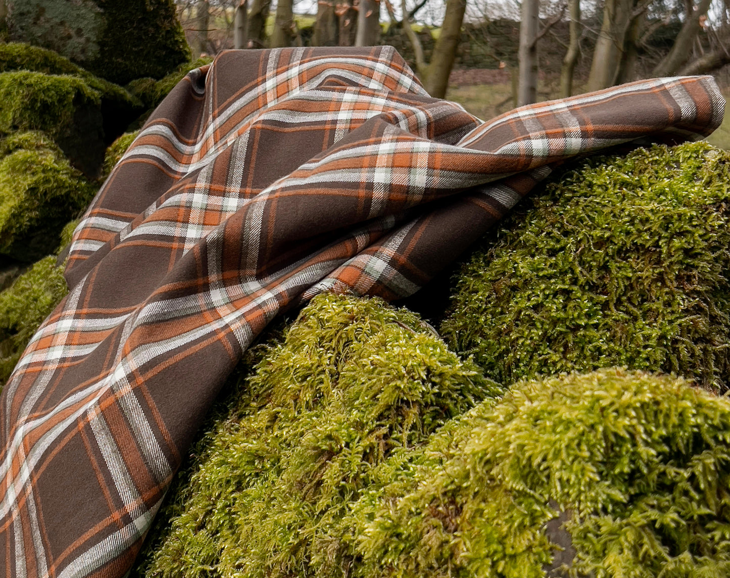 Brown Yarn Dyed Cotton Flannel from Japan