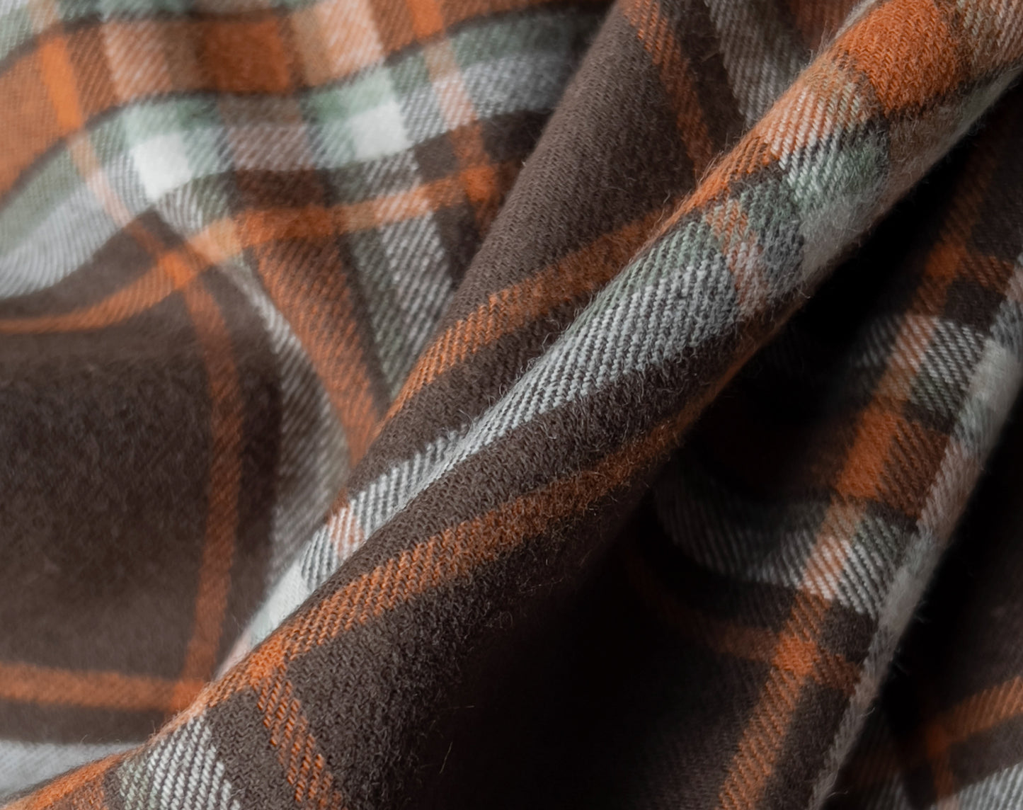 Brown Yarn Dyed Cotton Flannel from Japan