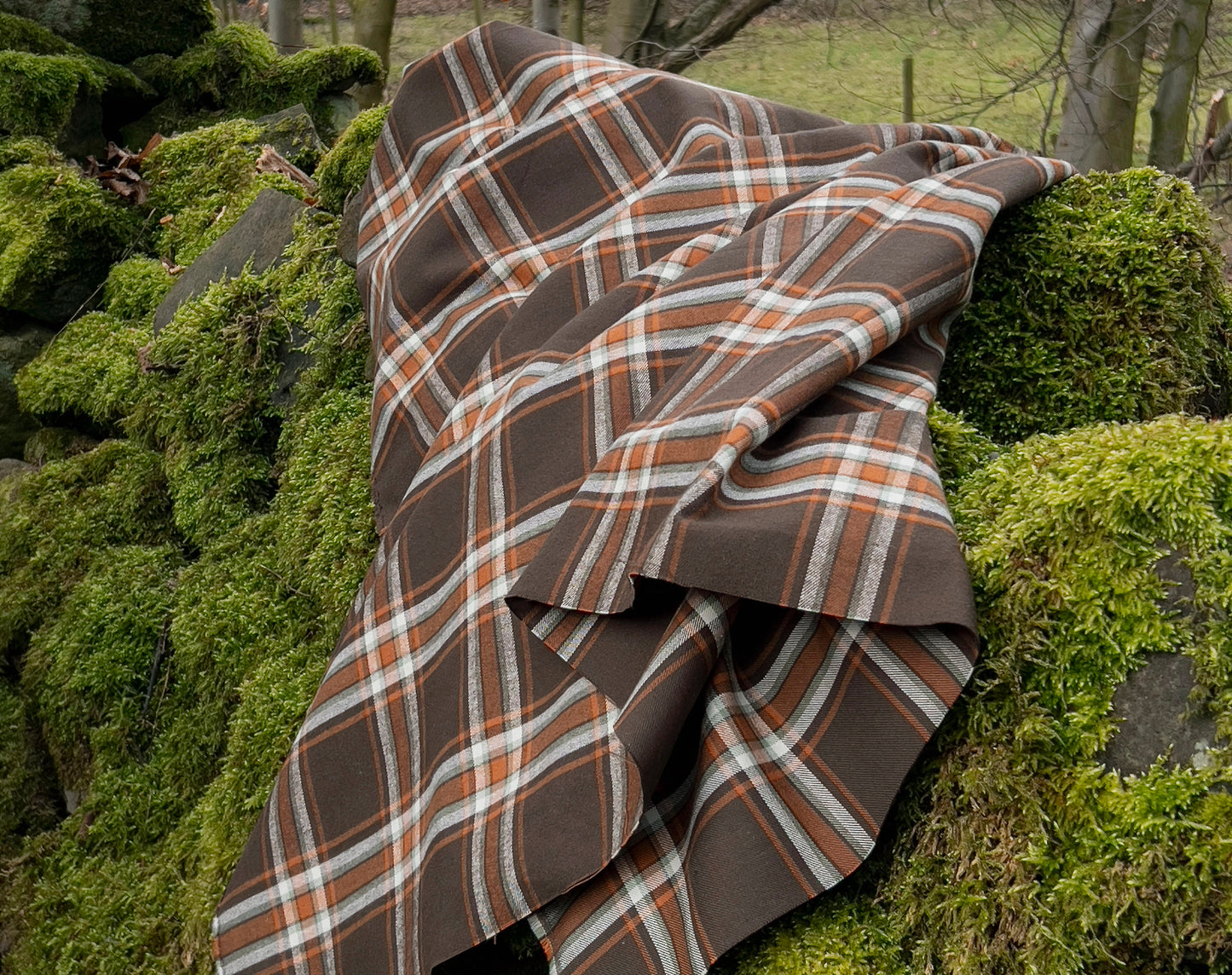 Brown Yarn Dyed Cotton Flannel from Japan