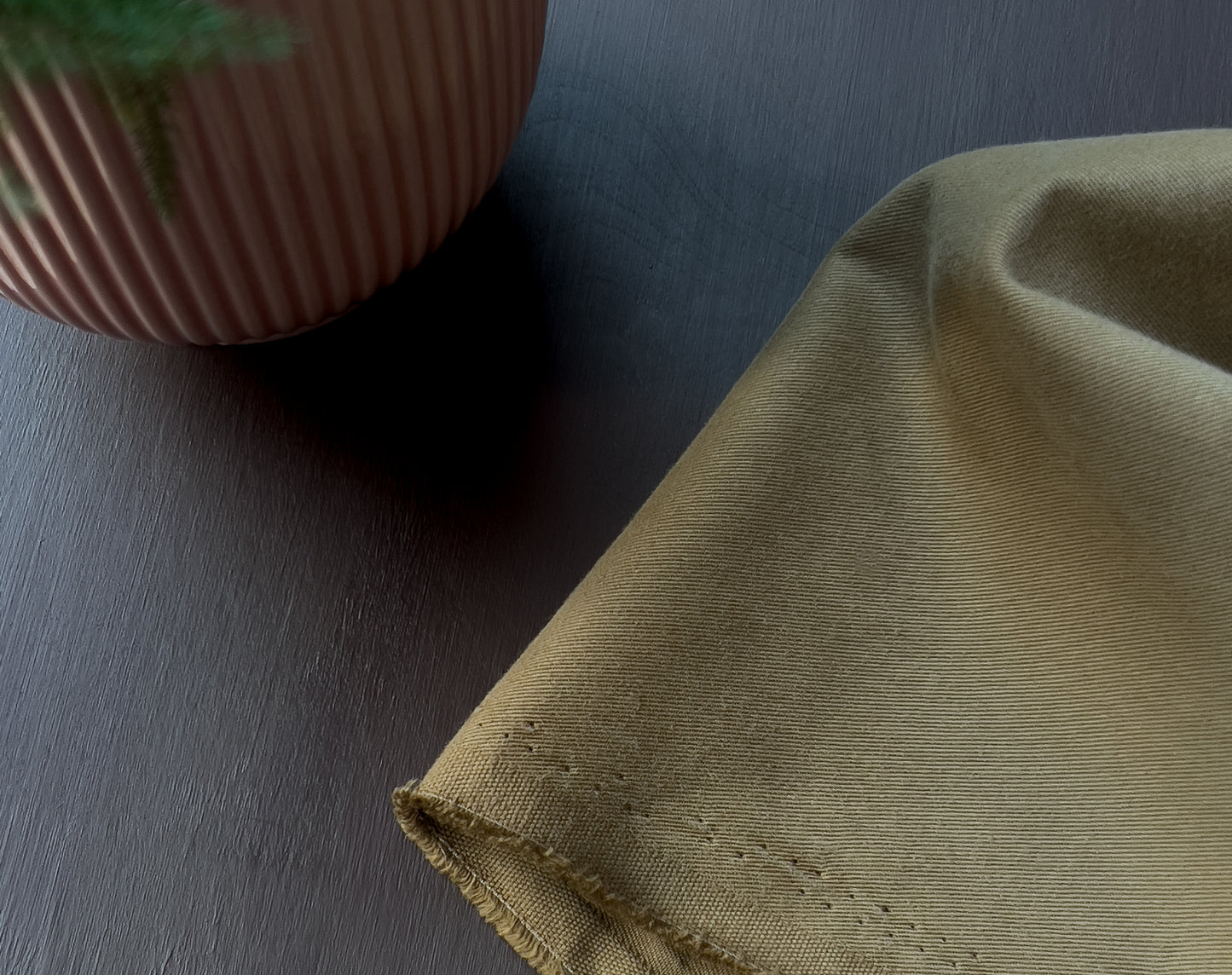 Organic Gabardine Twill ‘Légère Olive’ by La Maison Naïve