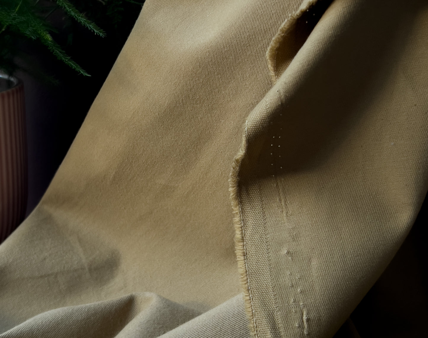 Organic Gabardine Twill ‘Légère Olive’ by La Maison Naïve