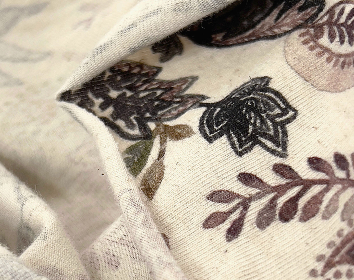 Linen Blend Botanical Print Jersey