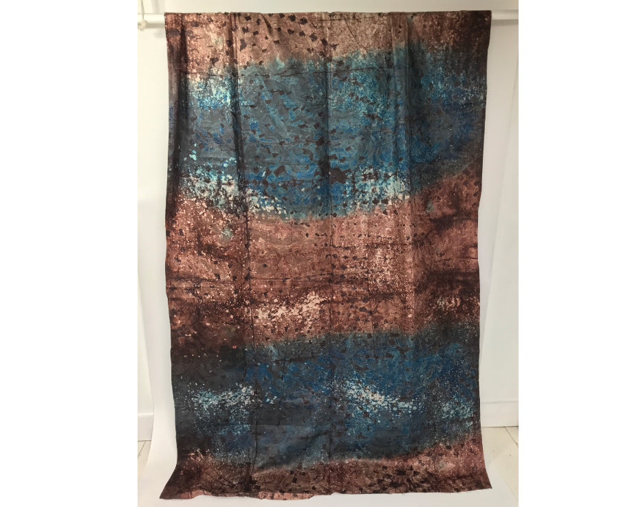 African Hand Dyed Batik Damask Storm by Grace Adover