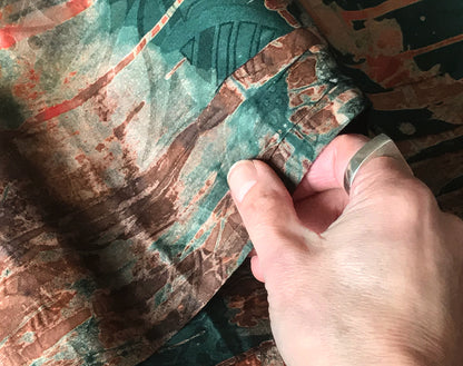 African Hand-Dyed Batik Damask Jungle by Grace Adover