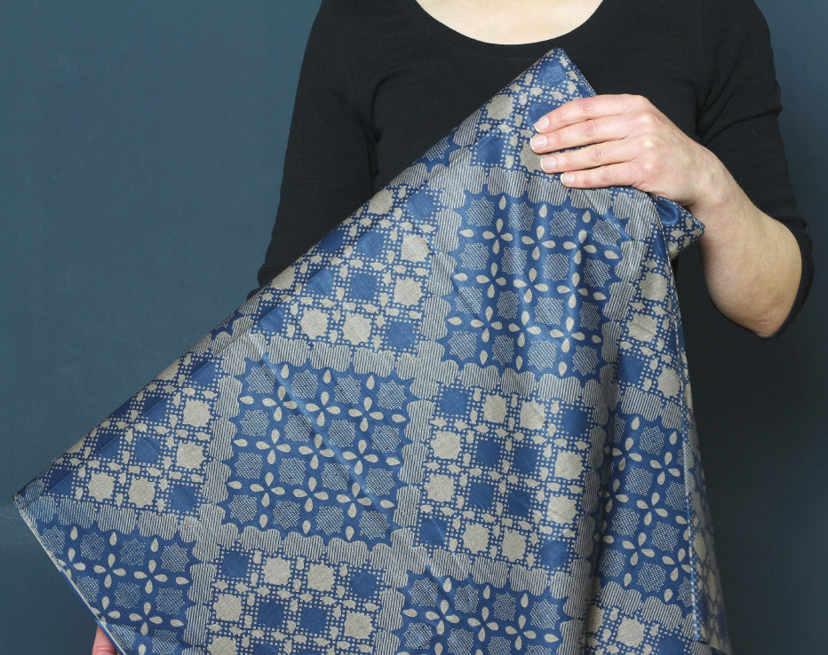 African Wax Print Cotton - Blue Dot Tile