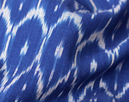 Ikat Homespun Indian Cotton - Blue Wave