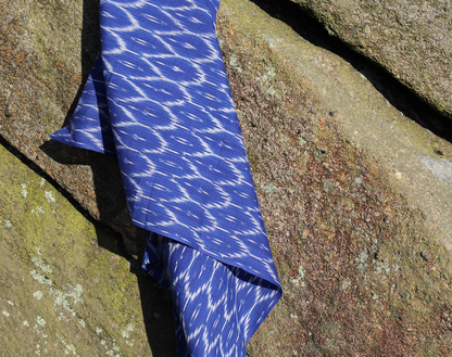 Ikat Homespun Indian Cotton - Blue Wave