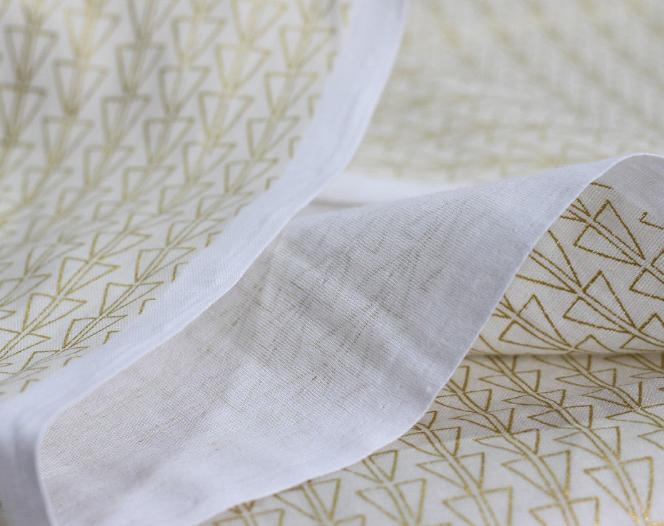 Points Gold Monochrome Double Gauze Cotton by Kokka