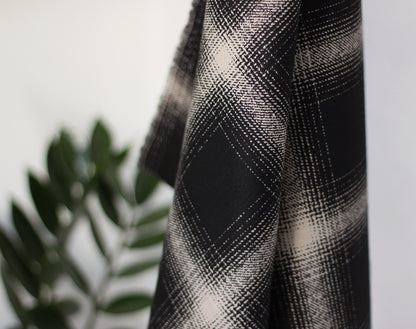 Japanese Fine Brushed Cotton Plaid by Hokkoh