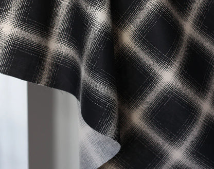 Bolt end Japanese Fine Brushed Cotton Plaid by Hokkoh