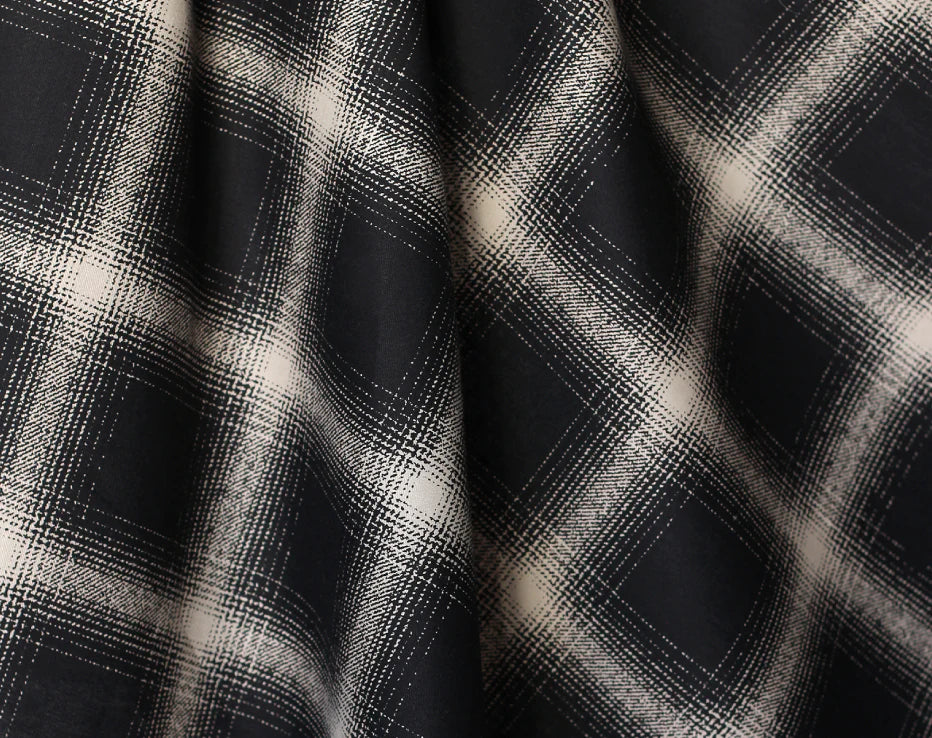 Bolt end Japanese Fine Brushed Cotton Plaid by Hokkoh