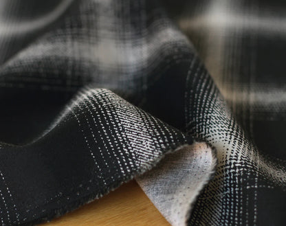 Bolt end Japanese Fine Brushed Cotton Plaid by Hokkoh