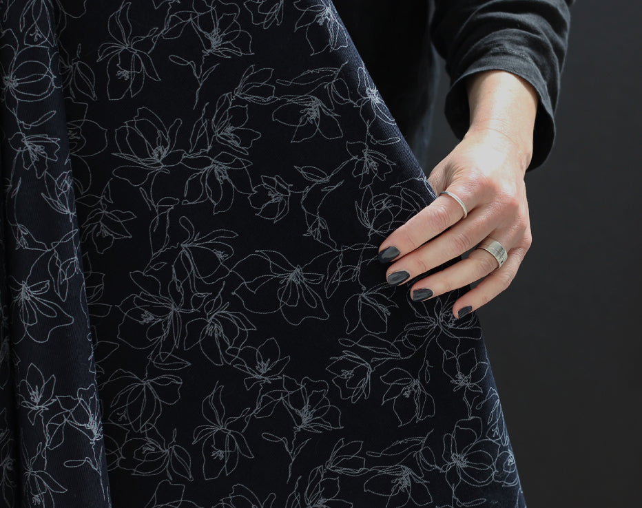 Japanese Corduroy Sketch Flower by Hokkoh