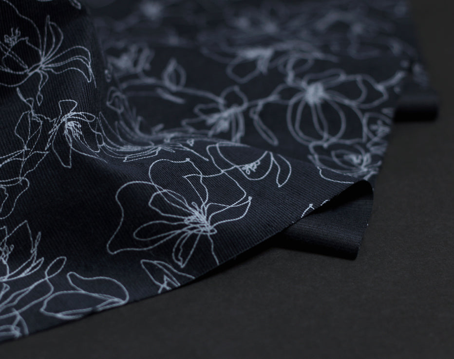 Japanese Corduroy Sketch Flower by Hokkoh