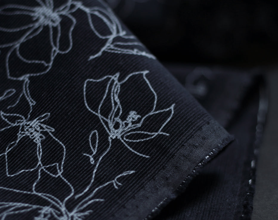 Japanese Corduroy Sketch Flower by Hokkoh
