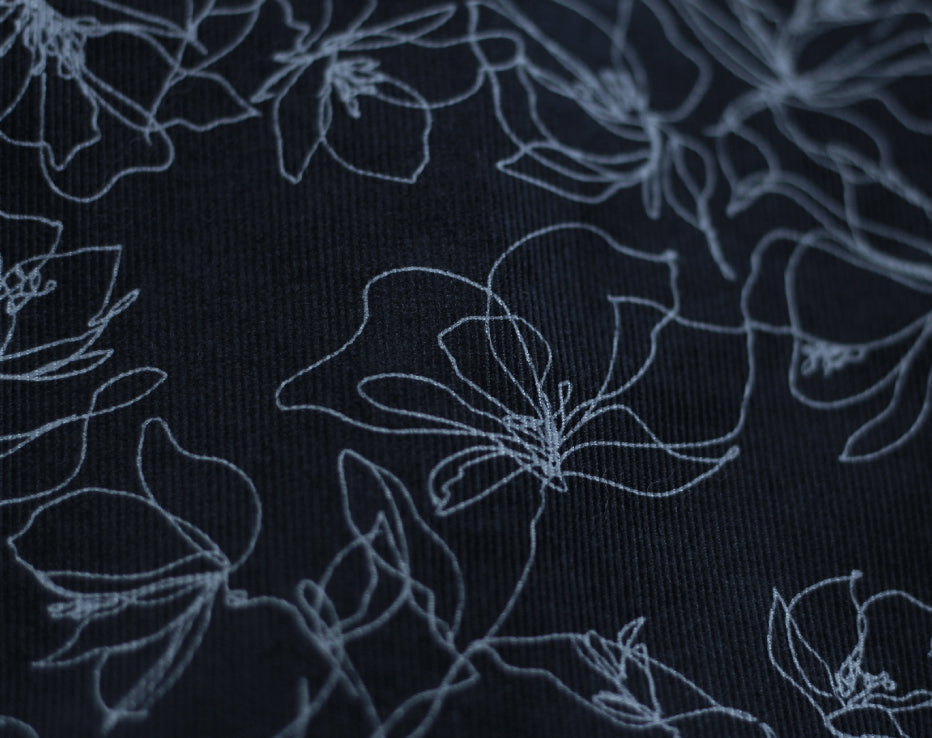 Japanese Corduroy Sketch Flower by Hokkoh
